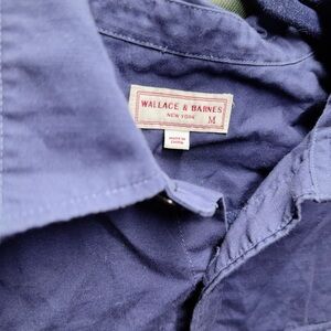 Wallace & Barnes Men's Blue Casual Button Down Shirt